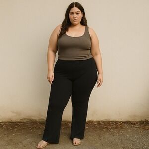 SKIMS Black Wide Leg Pants